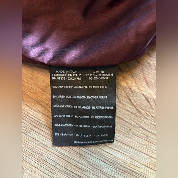 Prada Bordeaux Virgin Wool Skirt —size 42 - Picture 4 of 5